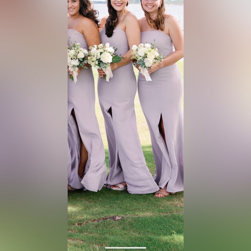 Bella Bridesmaids Strapless Dress in Taupe